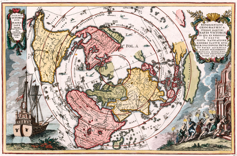 Wereldkaart 1700 Heinrich Scherer